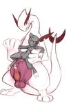  anthro cum duo female kayla-na legendary_pok&#233;mon lugia male mel_the_hybrid nintendo nude plain_background pok&#233;mon pok&#233;morph pok&eacute;mon size_difference sneasel video_games white_background 