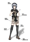  ? assault_rifle black_legwear braid gloves gun handgun highres holster izayoi_sakuya knee_pads kneehighs m4_carbine maid_headdress military_operator product_placement rifle shoes short_hair silver_hair skirt sling sneakers solo sunaipu_(age-zero) touhou twin_braids weapon 