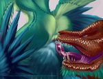  antar_dragon avian clitoris cunnilingus dragon female group group_sex interspecies licking oral oral_sex pussy red red_scales sex threesome tongue vaginal wings 