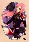  1girl aiguillette bad_id bad_pixiv_id bike_shorts black_flower black_rose blue_eyes epaulettes flower long_hair pink_hair rose shoujo_kakumei_utena solo tenjou_utena white_flower white_rose 