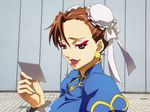  capcom chun-li double_bun double_buns earrings female jewelry short_hair smile solo street_fighter yabusame 