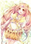  bad_id bad_pixiv_id bow brown_hair bubble_skirt choker cure_muse_(yellow) frills heart long_hair magical_girl open_mouth orange_eyes precure ribbon shain_roki shirabe_ako skirt solo suite_precure yellow_bow yellow_choker 