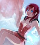  bad_id bad_pixiv_id blue_eyes jewelry kairi_(kingdom_hearts) kingdom_hearts legs necklace red_hair rin2010 solo 