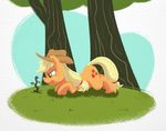  equine female feral friendship_is_magic grass hairband hasbro hat horse mammal mane my_little_pony pony scowl sky solo tail tree unknown_artist weed_plants wizardwannabe wood 