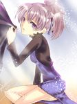  artist_request darker_than_black dress legs purple_eyes solo yin 