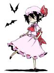  bad_id bad_pixiv_id bat_wings black_hair bow chibi cosplay crossdressing disgaea dress hair_bow hat makai_senki_disgaea_4 male_focus pointy_ears rate_(aok1) red_eyes remilia_scarlet remilia_scarlet_(cosplay) solo touhou valvatorez_(disgaea) wings 