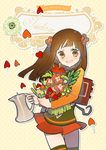  bad_id bad_pixiv_id brown_eyes brown_hair flower highres kaninn pixiv_fantasia pixiv_fantasia_wizard_and_knight solo 