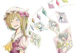  ^_^ ascot bat_wings blonde_hair blue_hair book bow braid china_dress chinese_clothes closed_eyes crying dress family flandre_scarlet happy happy_tears hat hat_bow head_wings hong_meiling hug izayoi_sakuya koakuma long_hair necktie nnmenn open_book open_mouth patchouli_knowledge remilia_scarlet short_hair short_sleeves siblings side_ponytail sisters smile solo star tears touhou twin_braids vest wings 