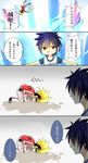  black_hair comic fairy_tail gloves goggles gray_fullbuster hair_over_eyes ice jewelry long_nose mohawk necklace racer_(fairy_tail) stuck translation_request 