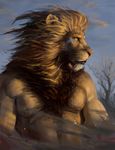  feline lion male muscles ryan_wardlow solo topless 
