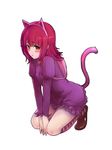  animal_ears annie_hastur backpack bad_id bad_pixiv_id bag cat_ears cat_tail fake_animal_ears kneeling league_of_legends socks solo tail v_arms waero 