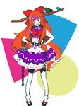  bad_id bad_pixiv_id bow chain dress hair_bow horns ibuki_suika long_hair oekaki orange_eyes orange_hair pale_skin solo tarako_supa touhou 