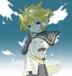  boy highres kagamine_len lobe_goofy male male_focus outdoors sky solo vocaloid 