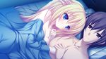  bed blonde_hair blue_eyes game_cg long_hair lunaris_filia mikagami_mamizu sylvia_luna_infinitus whirlpool 