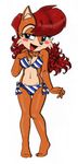  bikini blue_eyes blush breasts chipmunk clothed clothing edit female hair mammal open_mouth plain_background red_hair rodent sally_acorn sega skimpy solo sonic_(series) squirrel swimsuit tight_clothing tongue tongue_out unknown_artist white_background 