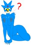  anthro arthropod avian big_breasts breasts butterfly confused confused_look duck female fins golduck green_eyes huge_breasts insect nintendo nipples pok&#233;mon pok&#233;morph pok&eacute;mon pussy solo ticklishways video_games wide_hips zp92 