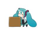  1girl animated animated_gif aqua_hair blush box cardboard_box chibi closed_eyes detached_sleeves hatsune_miku long_hair mameshiba nose_bubble number o_o saliva simple_background skirt sleeping sleepy smile snot solo sweatdrop thighhighs triangle_mouth twintails very_long_hair vocaloid white_background 