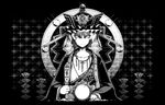  bad_id bad_pixiv_id cleansed_crystal_mirror greyscale hat kurobuta_gekkan mirror monochrome rod_of_remorse shiki_eiki short_hair solo touhou 