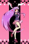  animal_ears blazer bunny_ears finger_gun jacket kamome long_hair pointing purple_hair red_eyes reisen_udongein_inaba skirt solo star touhou very_long_hair 