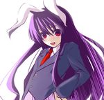  animal_ears bad_id bad_pixiv_id blazer bunny_ears jacket long_hair natsu_(die_mauer_der_leere) natsu_no_ame purple_hair red_eyes reisen_udongein_inaba solo touhou very_long_hair 