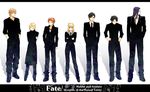  6+boys artoria_pendragon_(all) bad_id bad_pixiv_id berserker_(fate/zero) black_hair blonde_hair crossover emiya_kiritsugu emiya_shirou fate/extra fate/zero fate_(series) formal gawain_(fate/extra) ghost_in_the_shell_lineup harano_(shirohata) highres lancelot_(fate/zero) leonard_bistario_harway long_hair matou_kariya multiple_boys pant_suit purple_hair saber spoilers suit 