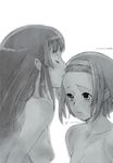  akiyama_mio branch_(blackrabbits) breasts closed_eyes forehead greyscale hairband highres k-on! licking long_hair medium_breasts monochrome multiple_girls nipples nude open_mouth scan short_hair tainaka_ritsu tongue yuri 