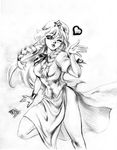  absurdres bare_legs blown_kiss braid chinese_clothes graphite_(medium) greyscale hat heart highres hong_meiling lips long_hair long_skirt matias_soto monochrome one_eye_closed side_slit signature sketch skirt skirt_set solo star toggles touhou traditional_media twin_braids 