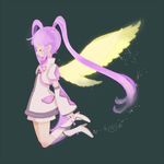 alternate_costume closed_eyes periko_(biscottom) purple_hair shorts solo sophie_(tales) tales_of_(series) tales_of_graces twintails white_shorts wings 