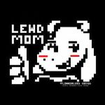  black_and_white blush caprine female goat linkerluis mammal monochrome solo toriel undertale video_games 