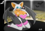  animal_ears bat big_breasts blush breasts chubby cleavage clothed clothing female furry huge_breasts mammal nipples rouge_the_bat sega smile solo sonic_(series) sonic_the_hedgehog tail wings ymbk 
