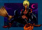  arrancar aup001 bleach blonde_hair broom chains dark_skin halloween hat high_heels moon pumpkin shoes tier_harribel witch_hat 