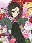  androgynous bad_id bad_pixiv_id bangs black_hair enk fate/zero fate_(series) gift green_eyes male_focus parted_bangs ribbon solo stuffed_animal stuffed_bunny stuffed_toy tears teddy_bear toy waver_velvet 
