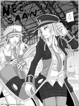  gaarachaosqueen genderswap genderswap_(mtf) greyscale kudari_(pokemon) md5_mismatch monochrome multiple_girls nobori_(pokemon) pokemon pokemon_(game) pokemon_bw 