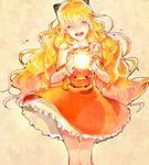  bad_id bad_pixiv_id blonde_hair blush closed_eyes dress long_hair open_mouth seeu smile solo tears tiny_(tini3030) very_long_hair vocaloid 