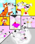  blush canine cape cat clothing collar dalmatian dog eyes_closed feline kissing krypto krypto_the_superdog making_out male male/male mammal rcc2002 shocked_expression smokey streaky 