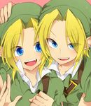  bad_id bad_pixiv_id blue_eyes dual_persona earrings hat jewelry link male_focus multiple_boys pointy_ears smile the_legend_of_zelda the_legend_of_zelda:_ocarina_of_time time_paradox tobari_(brokenxxx) young_link 