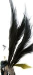  asami_haritama black_hair black_wings blue_hair evoker gun hug male_focus mochizuki_ryouji multiple_boys persona persona_3 school_uniform simple_background suspenders weapon wings yuuki_makoto 