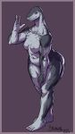  2019 anthro breasts female greasymojo looking_at_viewer mammal marine nipples nude overweight pinniped seal simple_background smile solo standing thick_thighs 