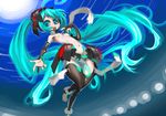  aqua_eyes aqua_hair hatsune_miku hatsune_miku_(append) highres indee long_hair solo thighhighs twintails very_long_hair vocaloid vocaloid_append 