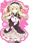  bad_id bad_pixiv_id blonde_hair boku_wa_tomodachi_ga_sukunai dress gothic_lolita hairband hasegawa_kobato heterochromia lolita_fashion lolita_hairband long_hair masui solo stuffed_animal stuffed_bunny stuffed_toy two_side_up 