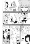  bathtub blood blood_on_face broom broom_riding camera cirno comic greyscale hakurei_reimu haruno_tomoya highres kirisame_marisa kochiya_sanae monochrome multiple_girls offering shameimaru_aya touhou translation_request yukkuri_shiteitte_ne 