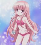  bikini child hakamada_hinata highres long_hair pink_eyes pink_hair ro-kyu-bu! rou-kyuu-bu! smile swimsuit 