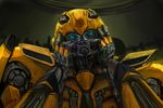  bumblebee clara_v glowing glowing_eyes no_humans parody robot transformers yandere_trance 
