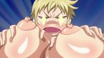  animated animated_gif blonde_hair breasts huge_breasts kaede kaede_(manyuu_hikenchou) manyuu_chifusa manyuu_hikenchou nipples yuri 