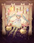  aqua_hair balloon bird chick closed_eyes curtains fish hat hatsune_miku long_hair nightcap pajamas pillow sheep sleeping solo souno_kazuki twintails very_long_hair vocaloid 