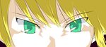  aqua_eyes artoria_pendragon_(all) blonde_hair close-up cut-in eyes face fate/stay_night fate_(series) forehead parody persona_eyes saber solo 