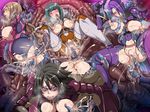  4girls ahegao anal breast_grab breasts butcha-u censored cum cum_in_ass cum_in_nose cum_in_pussy cum_inside cum_out_nose double_penetration eroquis fucked_silly glasses grabbing impregnation large_breasts multiple_girls nipples open_mouth purple_hair rape spread_legs stomach_bulge tentacle tentacle_grab tentacle_rape tongue tongue_out virgin youchuu_no_ori 