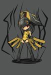  mawile mecha_musume pokemon red_eyes simple_background solo 