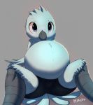  ambiguous_gender avian belly big_belly bird butt hi_res hikebu pregnant solo tweetfur wide_hips 