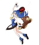  1boy arc_system_works bear blonde_hair blue_eyes bridget bridget_(guilty_gear) full_body guilty_gear male_focus nun roger simple_background solo trap yo-yo yoyo 